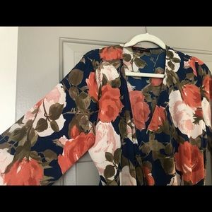 Floral wrap maxi dress